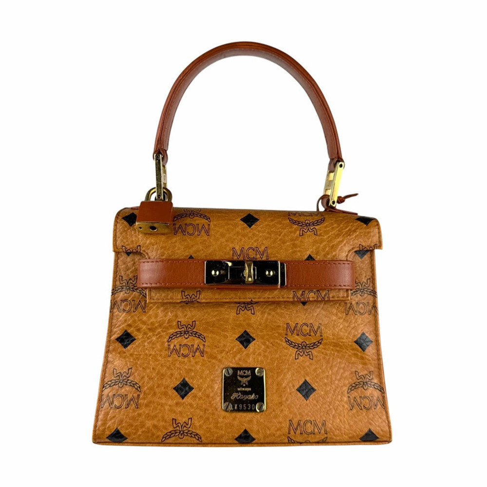 MCM handbag leather brown Black